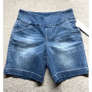 JAG Woen's Plus Size Gracie id Rise Pull-on Beruda Short-Legacy